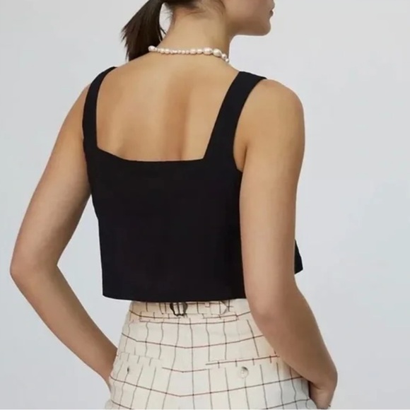 PORRIDGE By ANTHROPOLOGIE Linen Crop Top - Picture 5 of 10